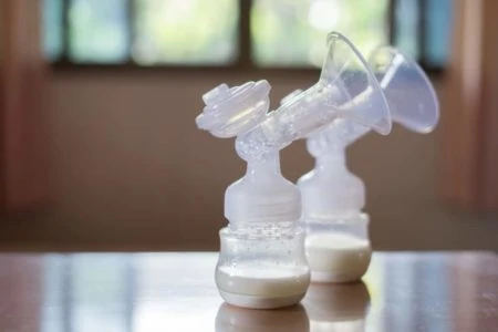 Breast pumps on a table