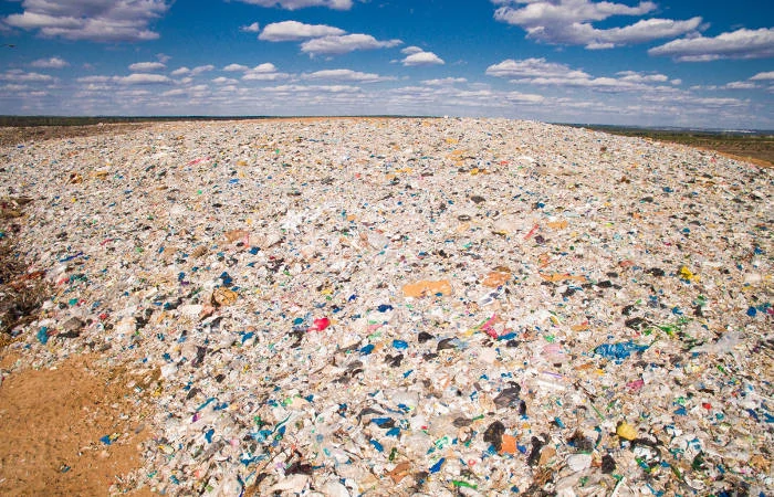 Landfill waste from disposable diapers