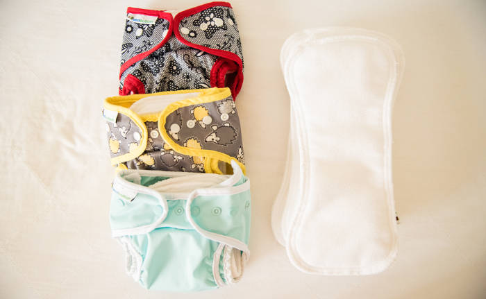 Modern cloth diapers with inserts