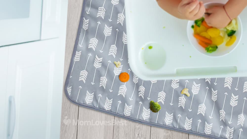 Baby food splash outlet mat