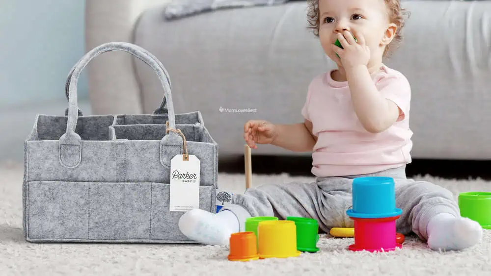 Photo of the Parker Baby Diaper Caddy