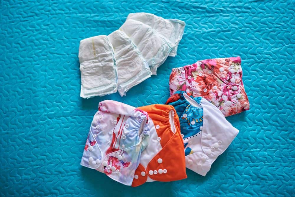 Different varieties of cloth diapers