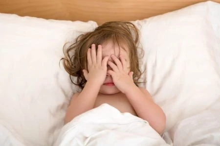 Toddler in bed scared after a night terror