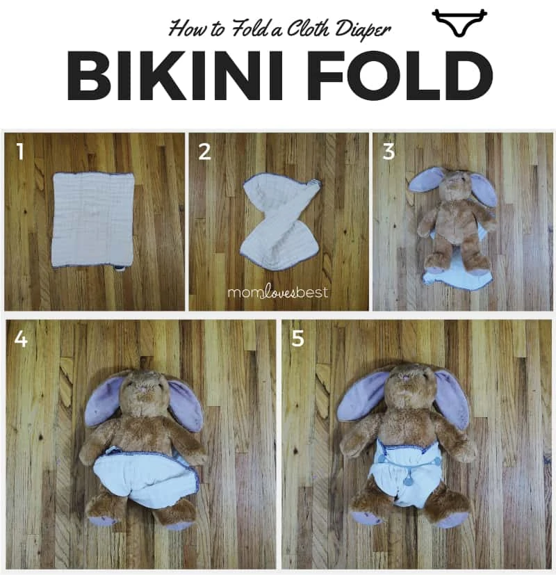 Bikini Fold - Cloth Diaper Fold