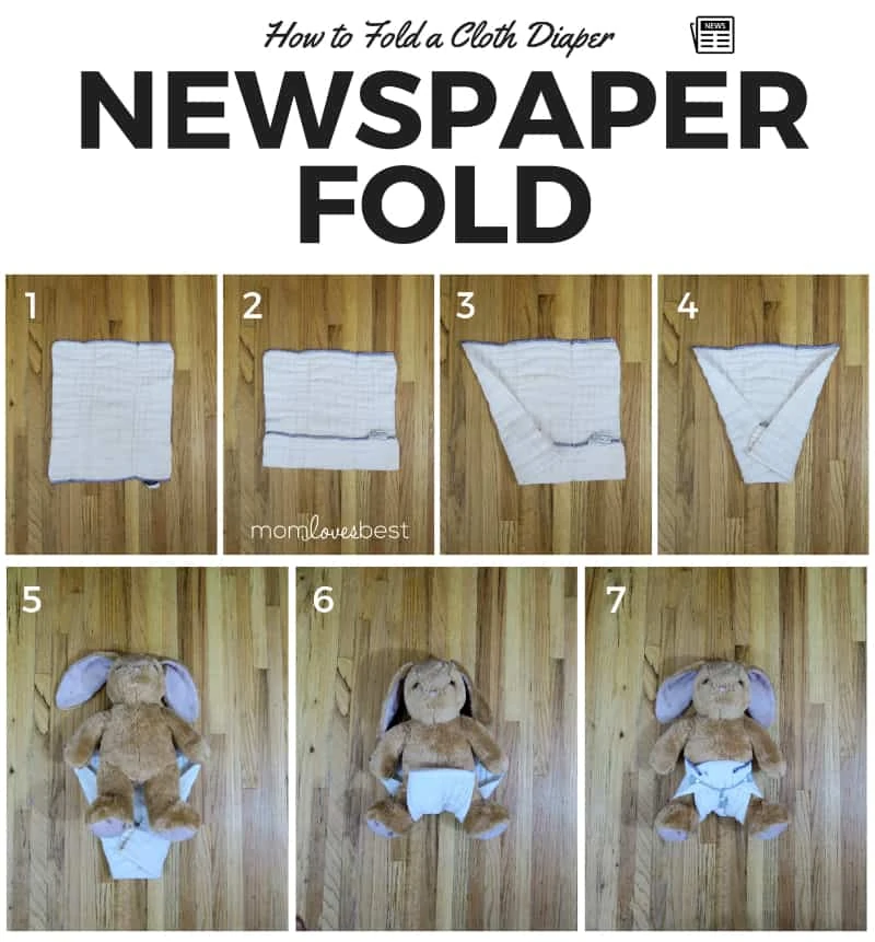 Newspaper Fold - Cloth Diaper Fold