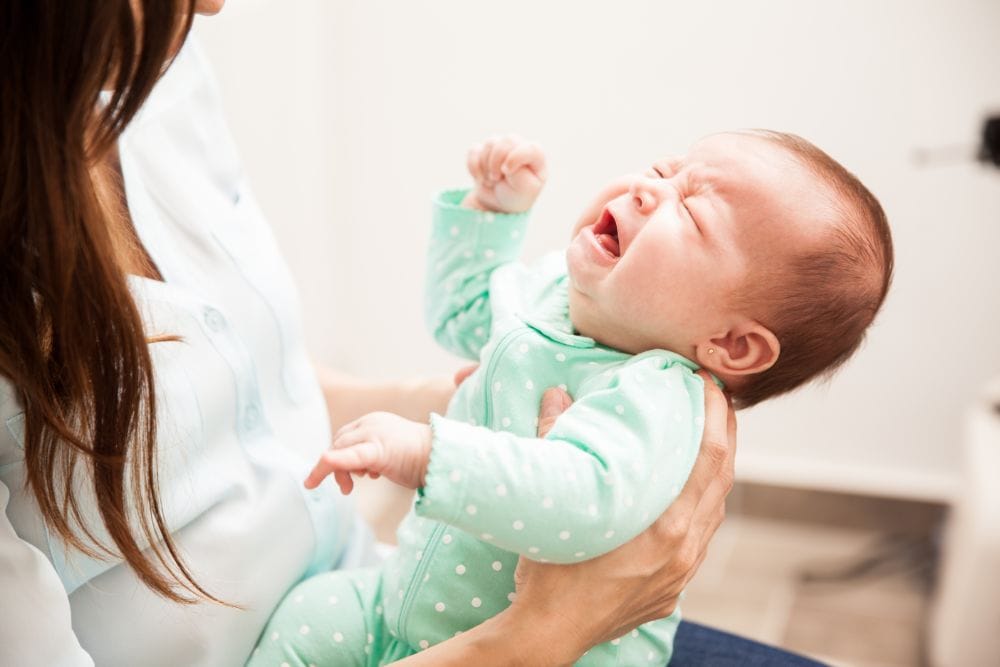 1 month baby crying