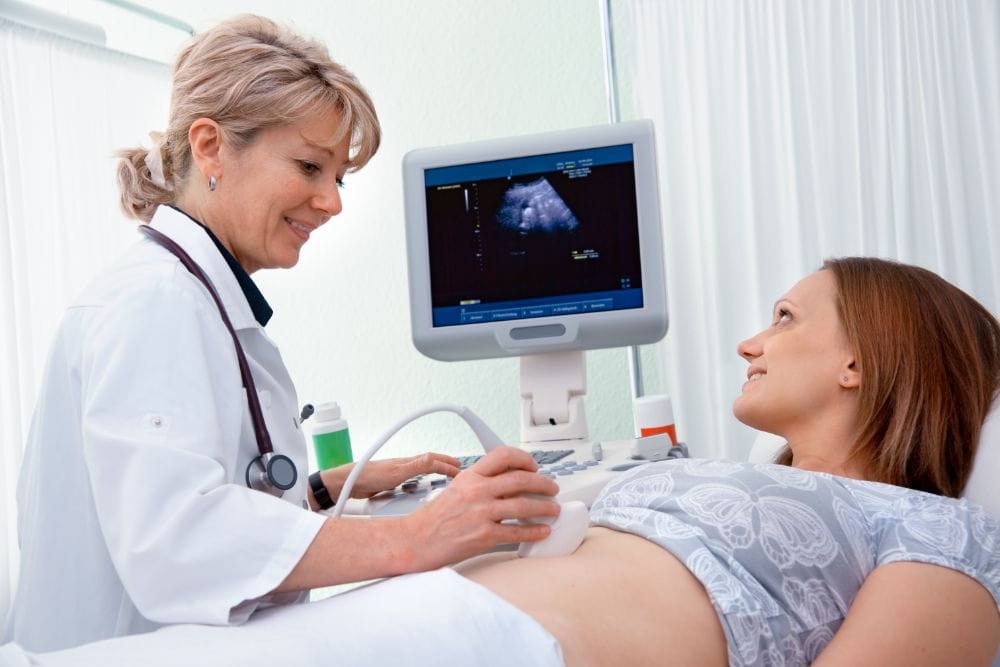 Woman having an ultrasound