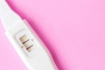 Pregnancy test stick with two lines