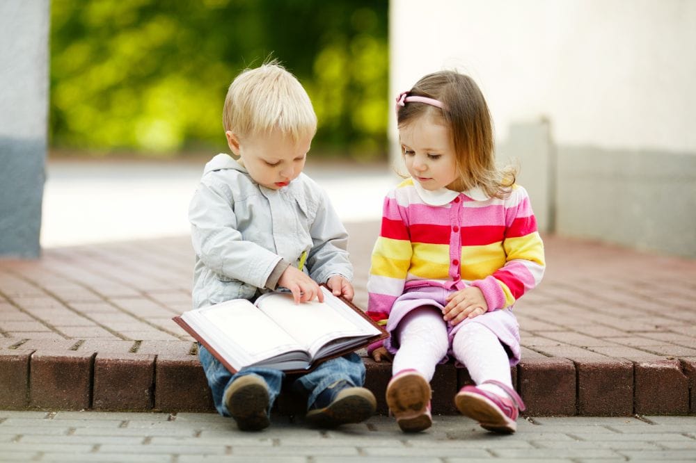 toddler reading book