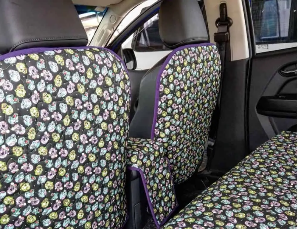 Patterned car seat protectors