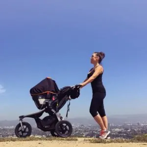 Mother with a BOB stroller