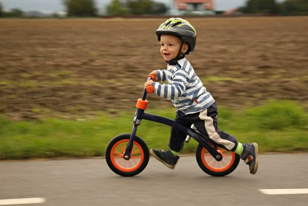 Toddler riding a bike
