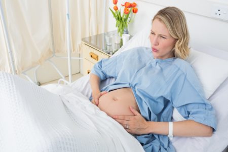 Pregnant woman in labor
