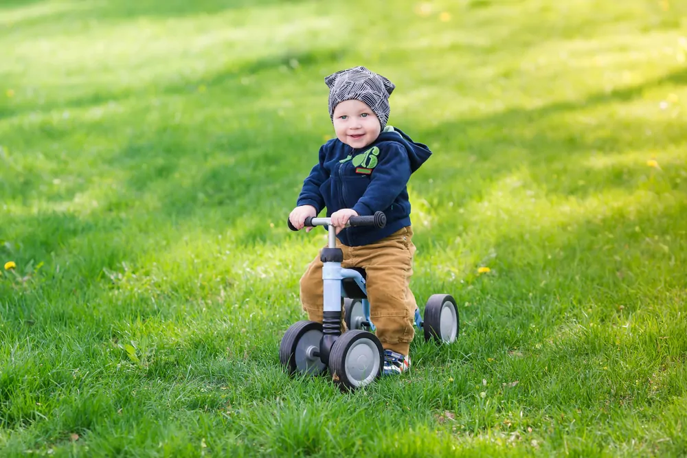 Toddler riding a bike