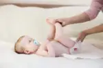 Cleaning baby poop