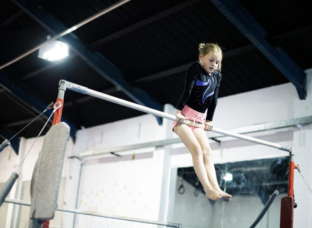 gymnastics bar and mat for home