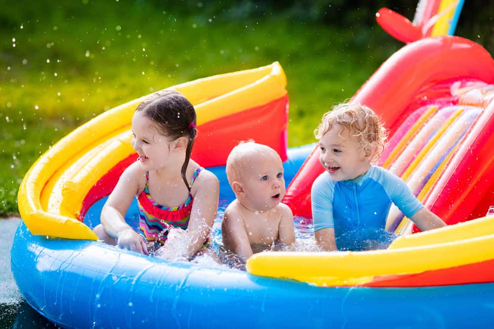 inflatable pool with slide for toddlers