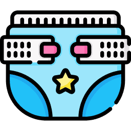 Cloth or Disposable Diapers Icon