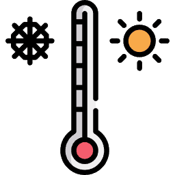 What does a thermometer measure? Icon