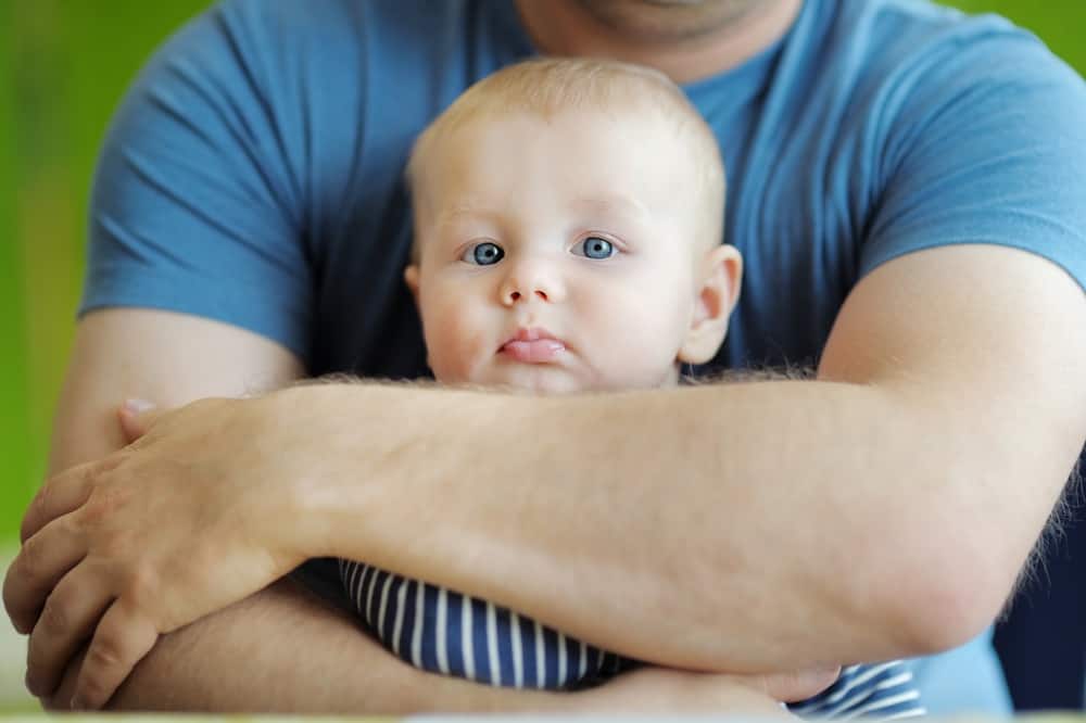 Baby with his father