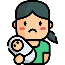Babywearing is bad for a mom’s body because it’s too hard on certain areas. Icon