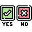 What question should you answer yes to when you mean no? Icon