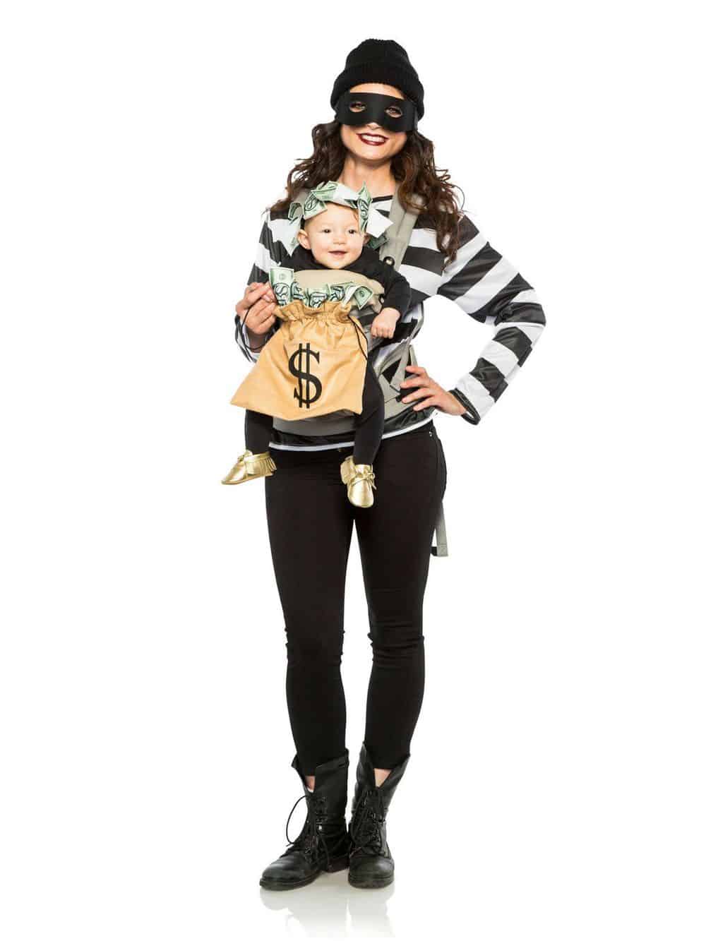 Product Image of the Robber and Money Bag Parent and Baby Costume