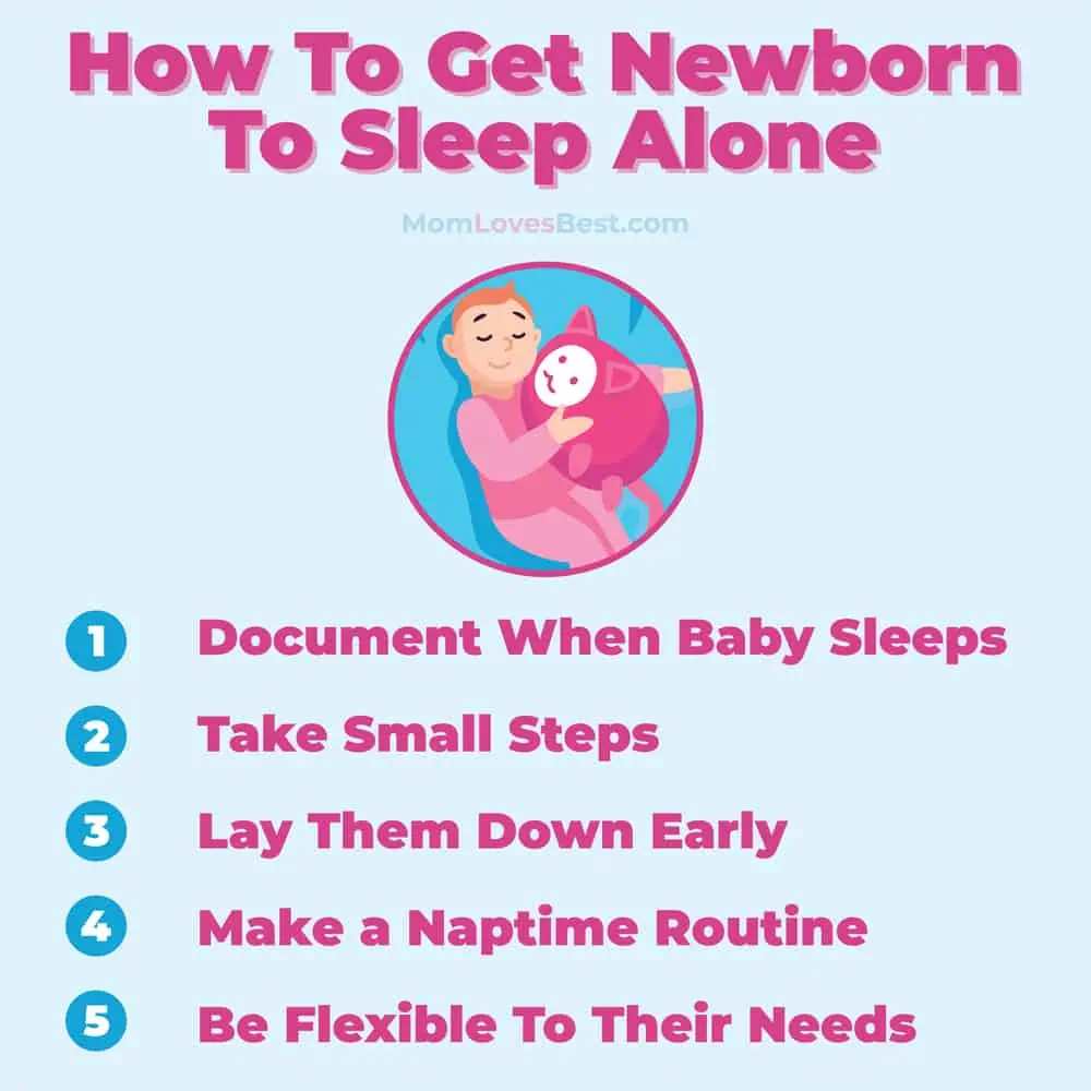 How to get newborn baby to sleep alone