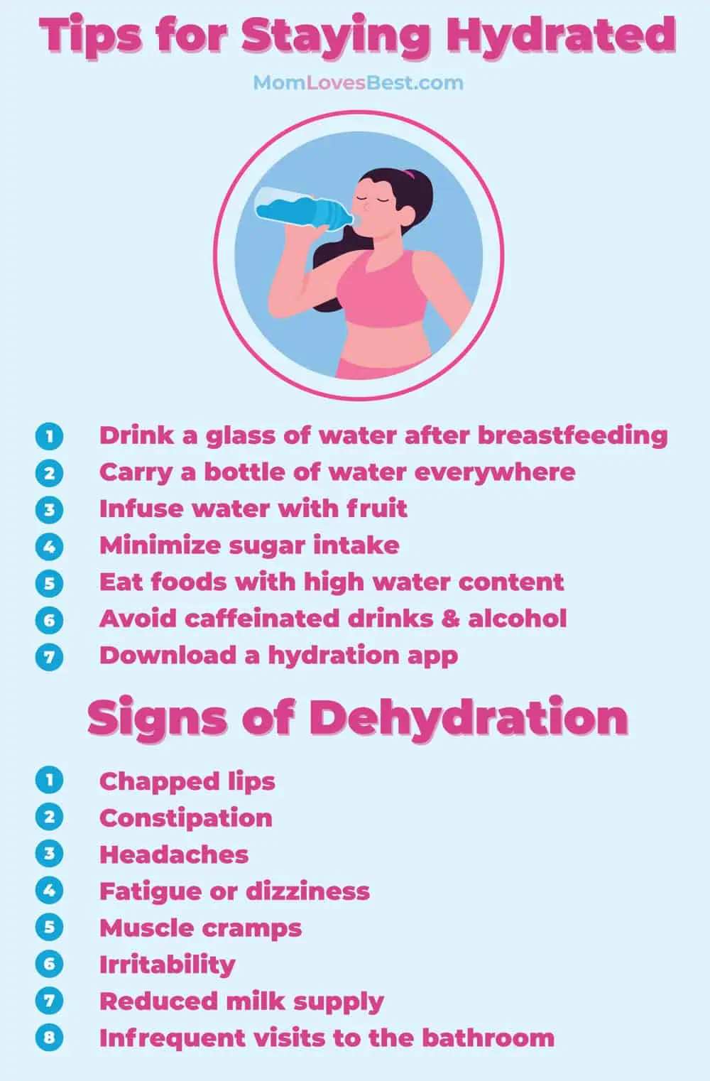 tips for staying hydrated when breastfeeding