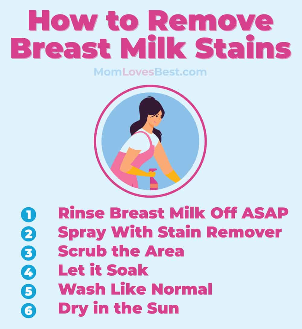 how to remove breast milk stains