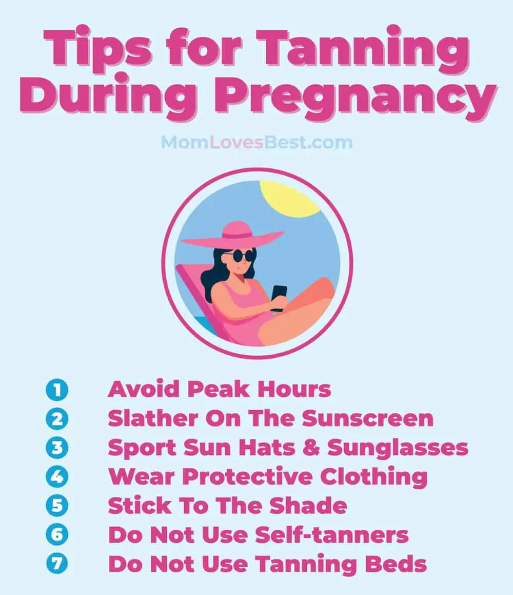 tips for tanning while pregnant