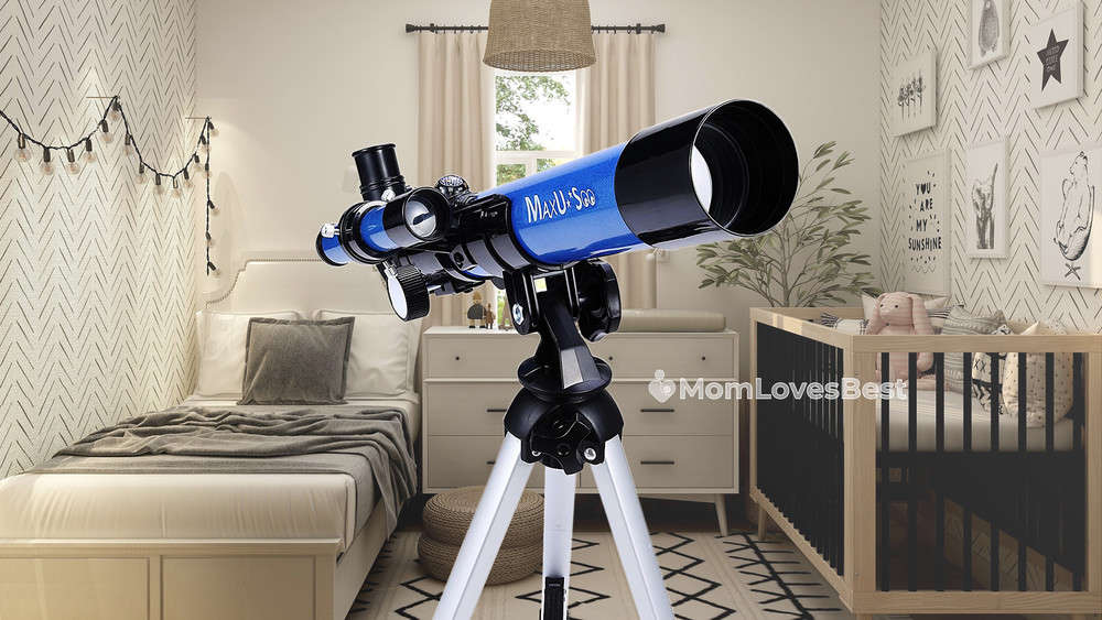 Telescope for Kids Telescopes for Astronomy Beginners Capable of 90x Magnification Includes Two Eyepieces Tabletop Tripod Finder Scope Ideal Birthday Space Gift 