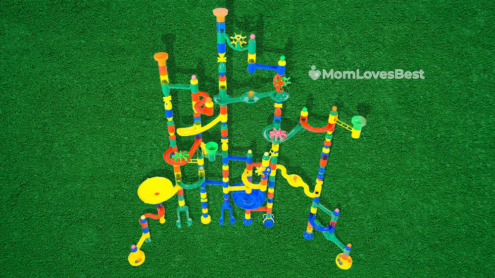 MagicJourney Giant Marble Run Toy Track Super Set Game I 230 Piece Marble Maze B 