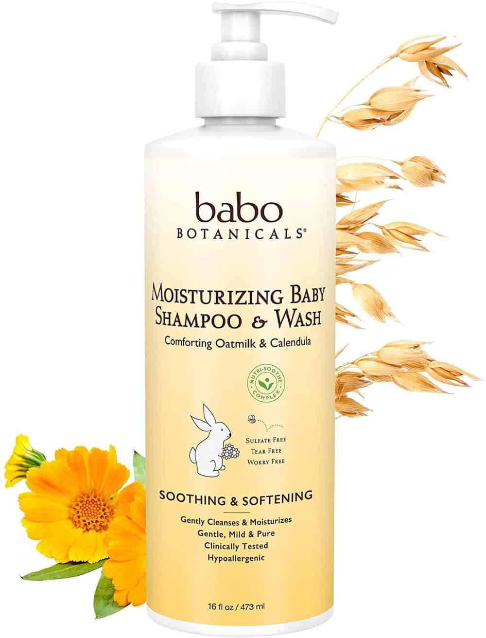 Product Image of the Babo Botanicals Moisturizing Plant-Based 2-in-1 Shampoo & Wash
