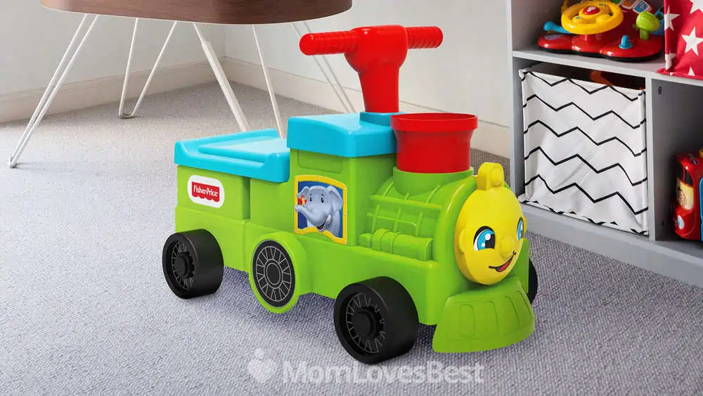 Photo of the Fisher-Price Tootin Train Ride-On