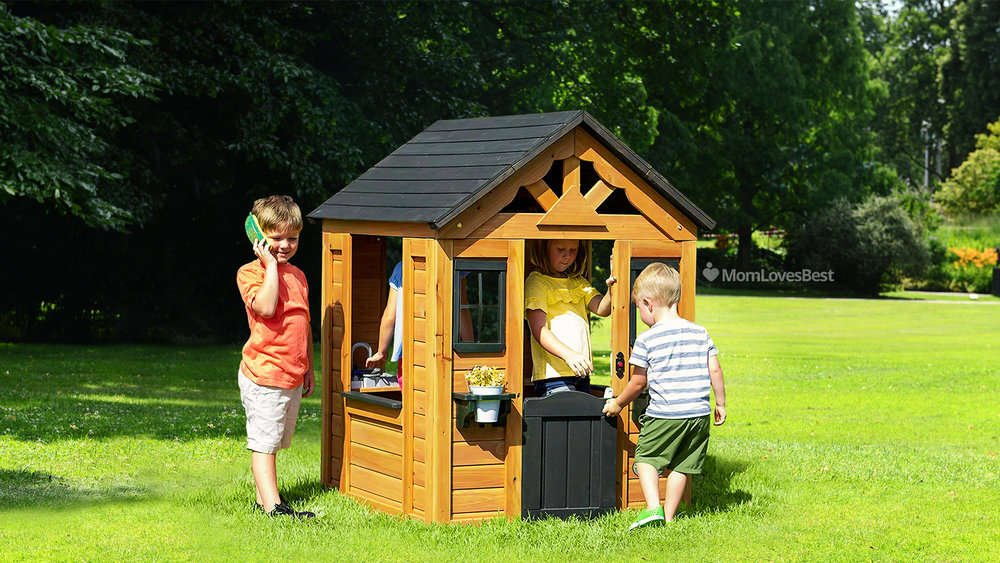 Photo of the Backyard Discovery Sweetwater All Cedar Wooden Playhouse