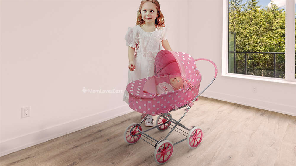 Photo of the Badger Basket Just Like Mommy 3-in-1 Doll Pram and Stroller