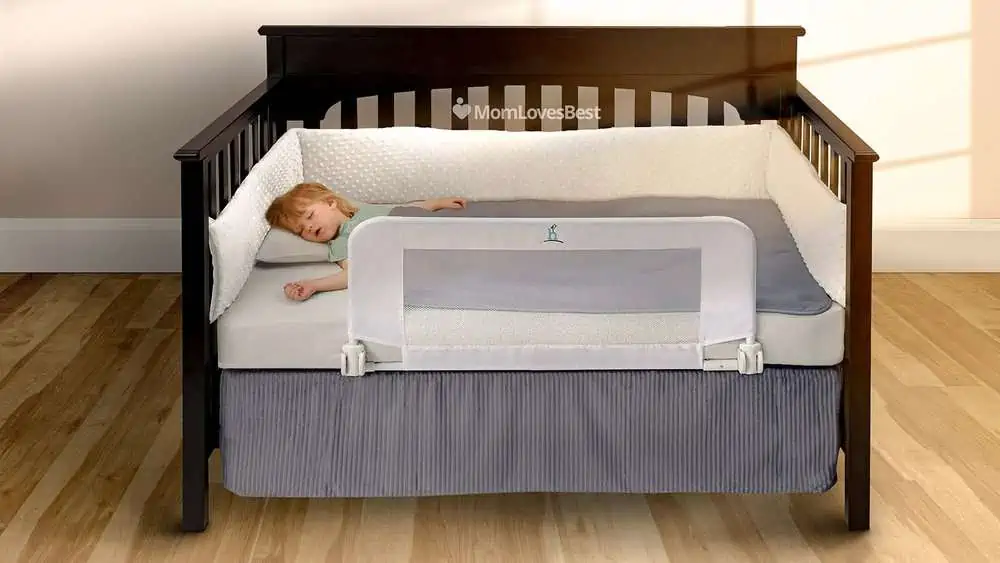 Photo of the Hiccapop Convertible Crib Toddler Bed Rail Guard