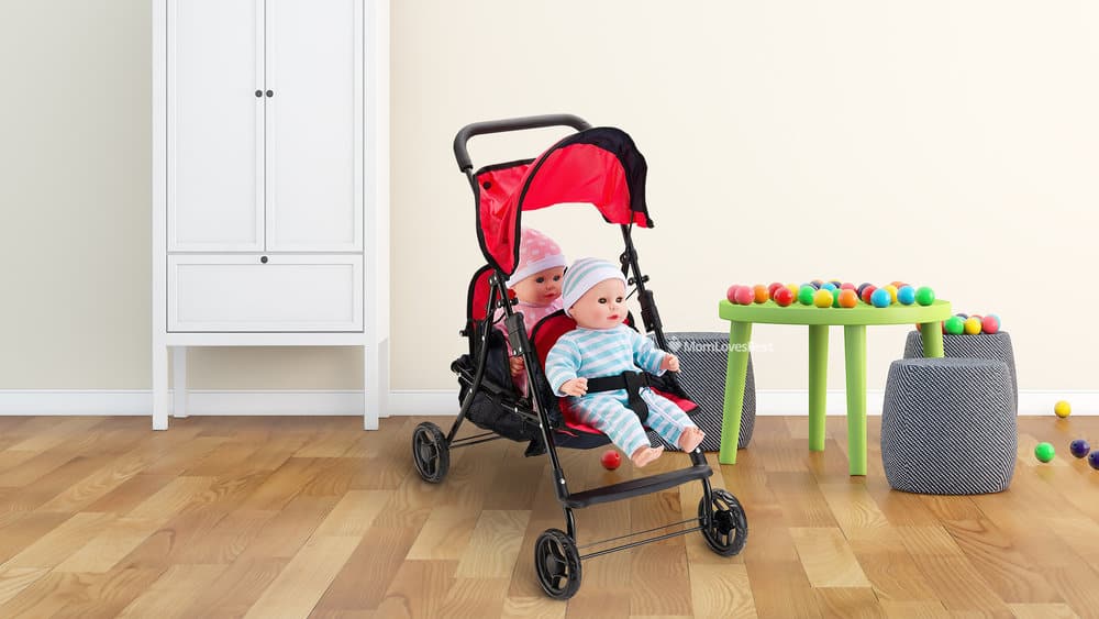 Photo of the Hushlily® Tandem Double Doll Stroller