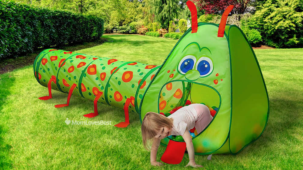 Photo of the Kiddey Caterpillar Play Tunnel and Tent Combo