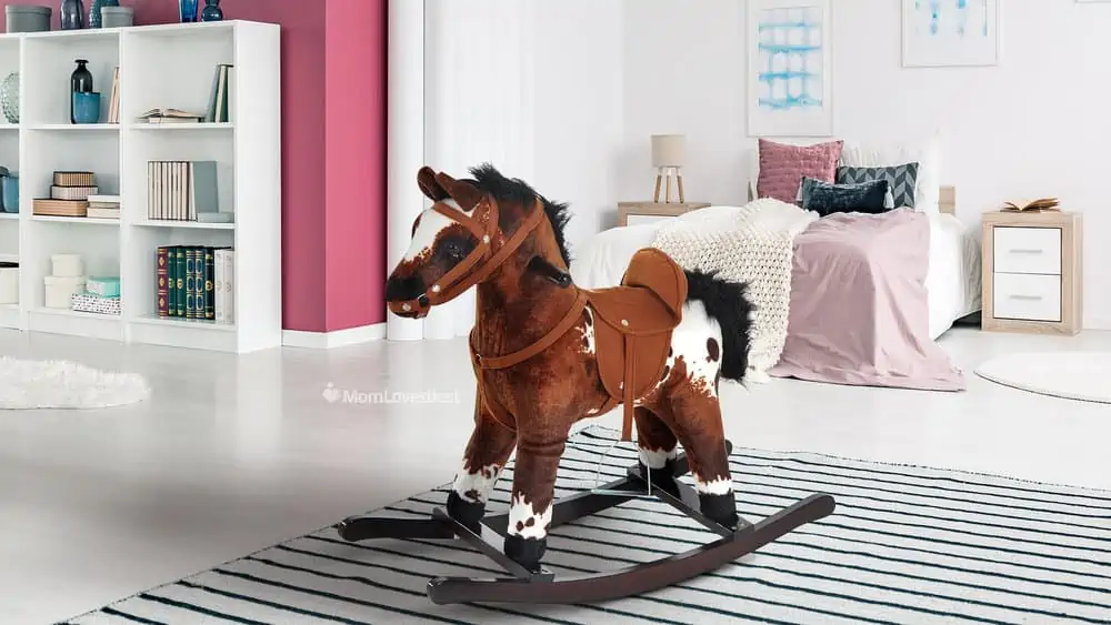 Photo of the Qaba Brown Rocking Horse