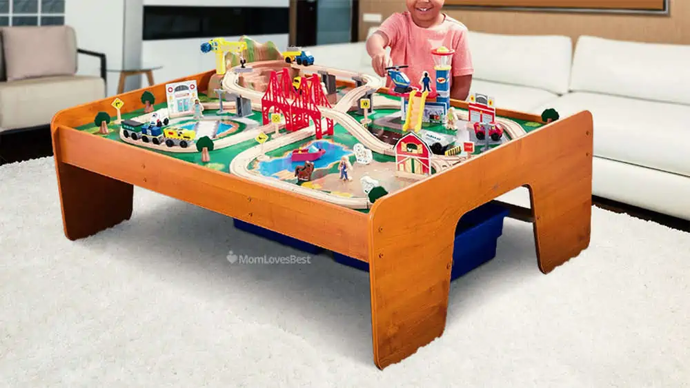 Photo of the KidKraft Ride Around Town Train Set and Table