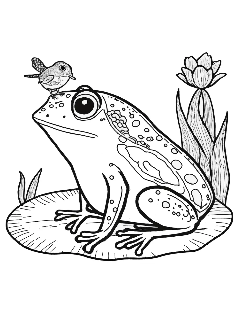 Frog Coloring Pages – 30 Printable Coloring Pages - Easy Peasy and Fun