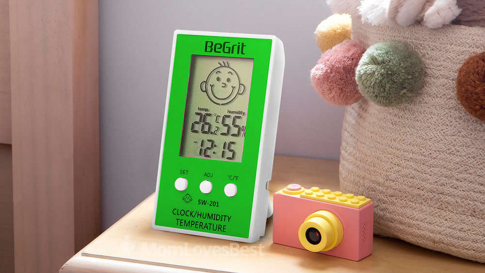Baby Room Thermometer, Hygrometer & Color Changing Night Light
