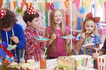 Kids celebrating 13th birthday.