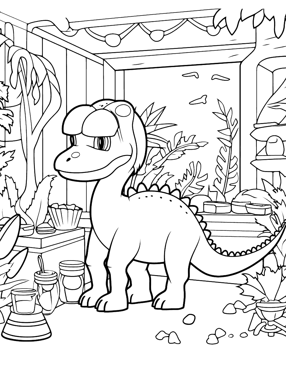 Jurassic World Lab Coloring Page - The laboratory where dinosaurs are created in Jurassic World.