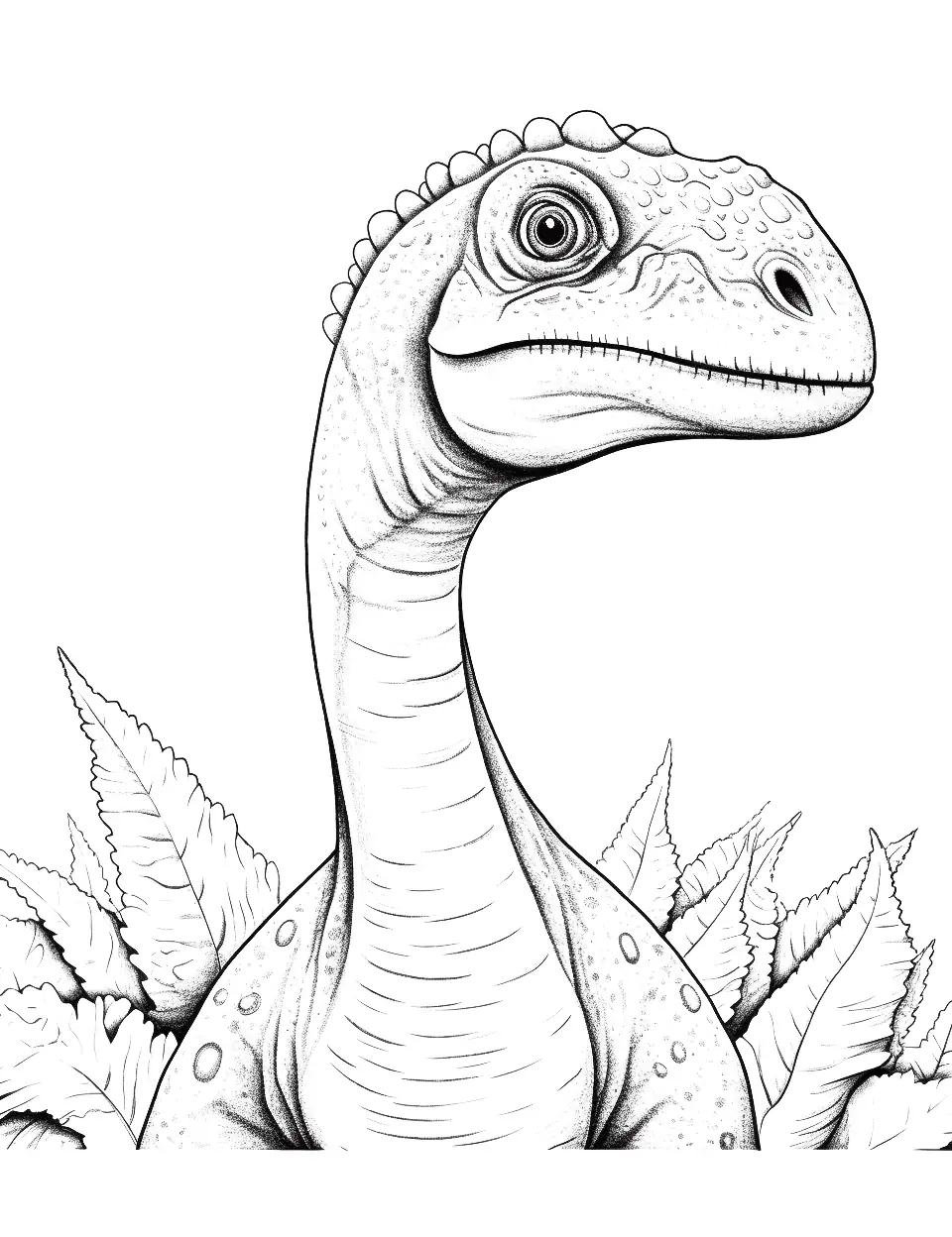 Realistic Velociraptor Coloring Page - A realistic, detailed Velociraptor in its natural environment.