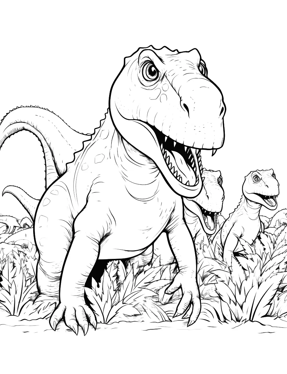 Dinosaur Coloring pages. 14 Unique and large Coloring Pages. by Simon and Co