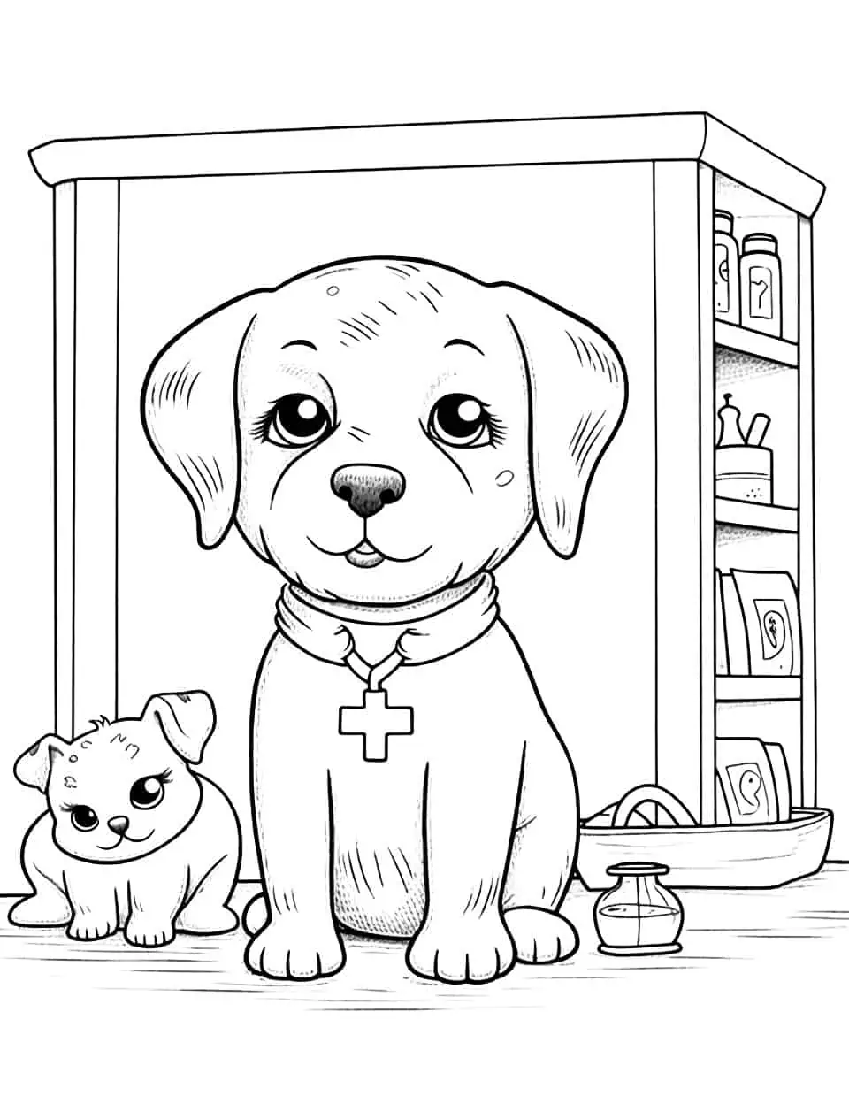 coloring pages of cats and dogs