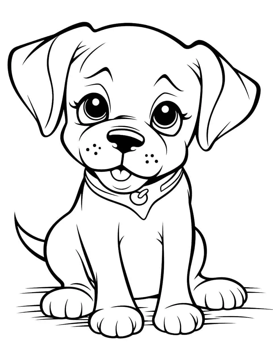 Advanced Beagle Portrait Coloring Page - An advanced coloring page featuring a realistic and detailed Beagle.